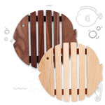 support vaisselle bois fish shape moderne minimaliste respectueux environnement usage table coaster isolation