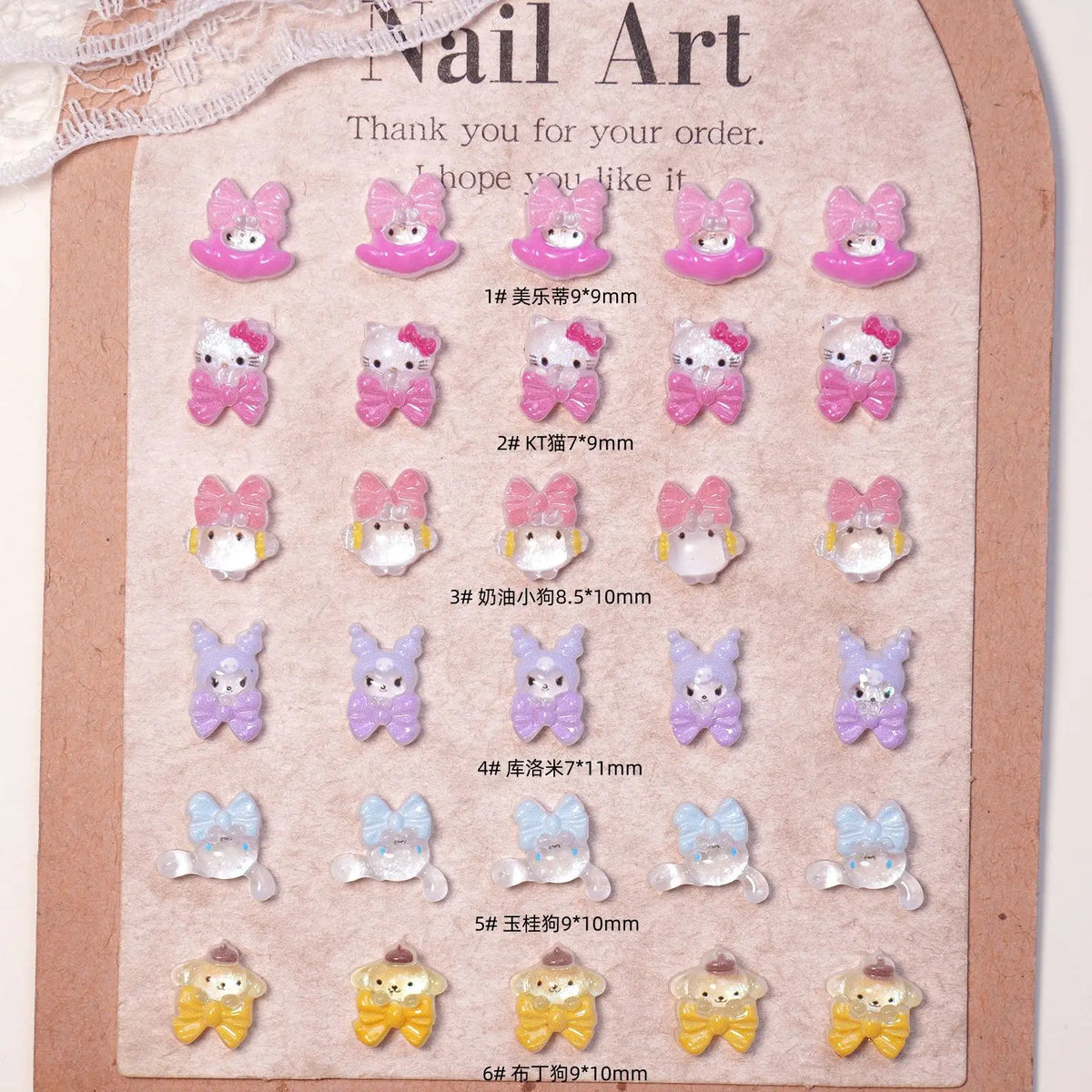 mini breloques résine hello kitty pomponpurin figurines décoratives personnages mignons rubans scrapbooking artisanal DIY