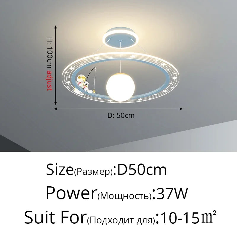 plafonnier moderne blanc rose étoiles concentrique télécommande lumière variable enfants chambre