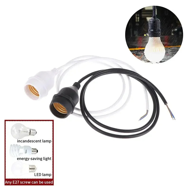 adaptateur e27 blanc noir câbles différents longueurs ampoules incandescentes led moderne fonctionnel