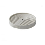 plateau fleur moderne plastique gris rayures concentriques poignée drainage robuste transport facile