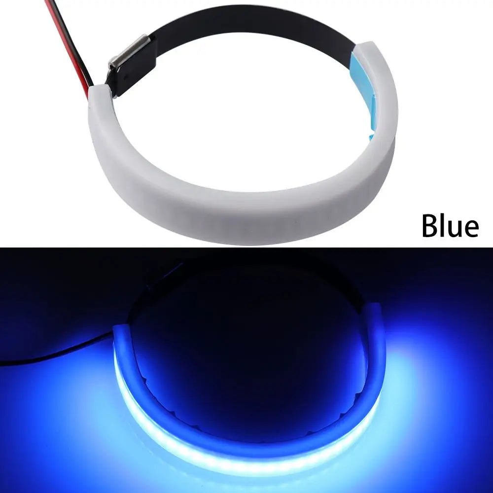 bracelet lumineux moderne couleur blanc bleu rouge jaune clips métalliques 25cm 13.3cm 1.2cm led