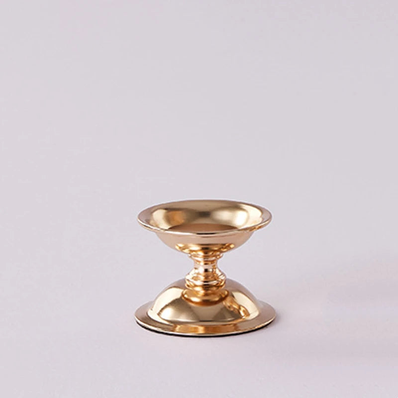 support bougie or lisse métal fer classique décoration maison bougie chauffe plat
