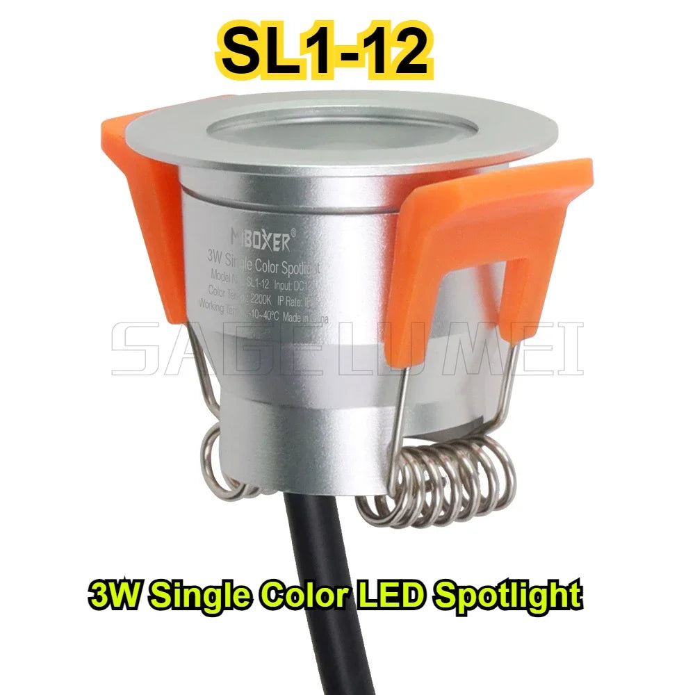 projecteur led spot argent orange moderne câble noir connecteur rouleau réglable télécommande