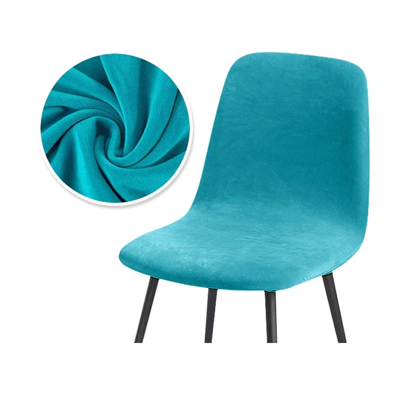 chaise moderne velours uni bleu marine marron violet orange rose pâle