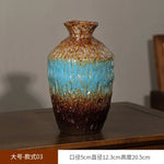 vases céramique noir blanc bleu marron texture rustique moderne fleurs artificielles