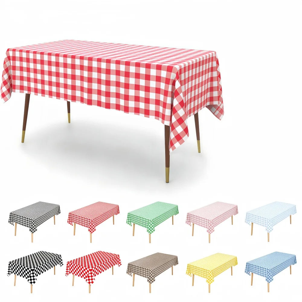 nappe jetable rouge blanche carreaux classique extérieure intérieure anniversaire noël serviettes printemps été