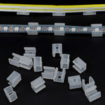 clips fixation rubans led transparents 6mm 8mm 10mm 12mm pratique fonctionnel pack