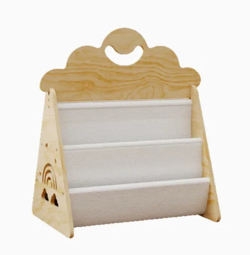 support livres bois naturel simple storage rack portable countertop kitchen minimaliste