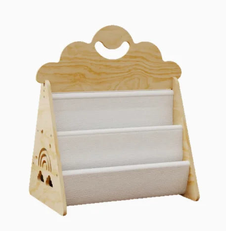 support livres bois naturel simple storage rack portable countertop kitchen minimaliste