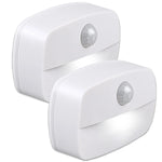 veilleuse led détecteur mouvement blanc moderne adhésif batteries aaa 62x42x22 mm