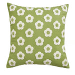 taies d'oreiller fleur brodées moderne coton polyester lit décoration maison bleu blanc vert