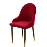 chaise moderne vert olive tissu carreaux pieds noirs boutons dorés amovible lavable polyester élasthanne