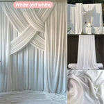 rideau blanc doux moderne tissu jersey polyester élasthanne haute absorption 170cm large 1000cm 1200cm