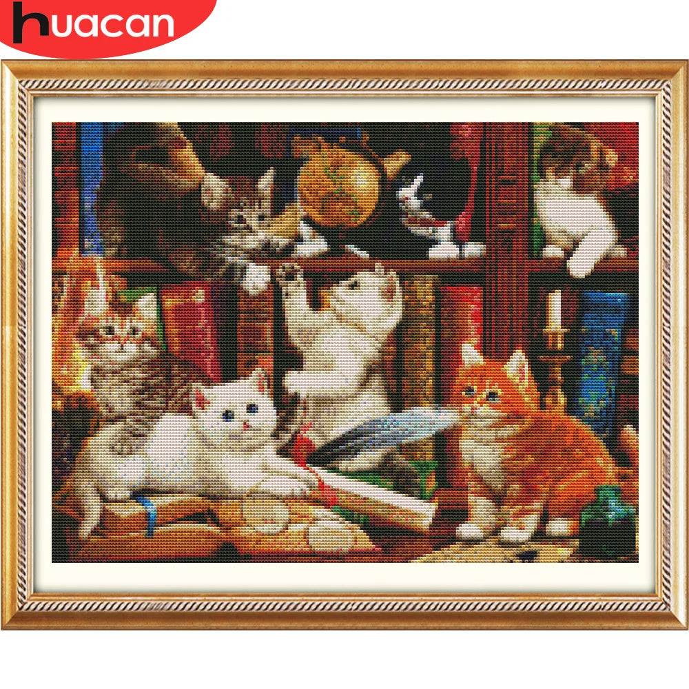 broderie animaux chats livre blanc coton package art japonais coréen illustrations bibliothèque aiguille plan