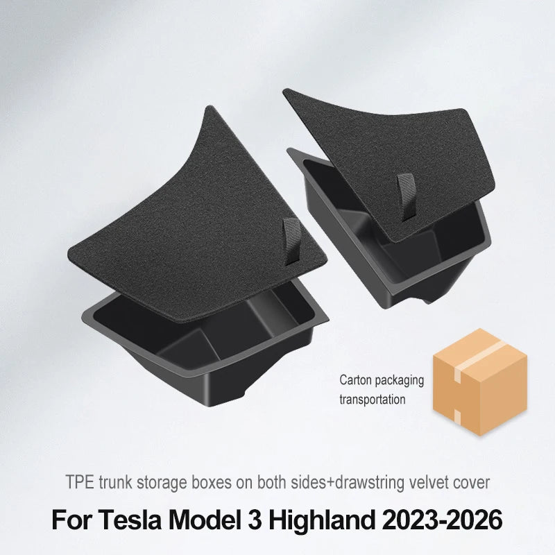 organisateur coffre tesla model boîtes rangement tapis imperméable tapis doux accessoire voiture moderne boîtes