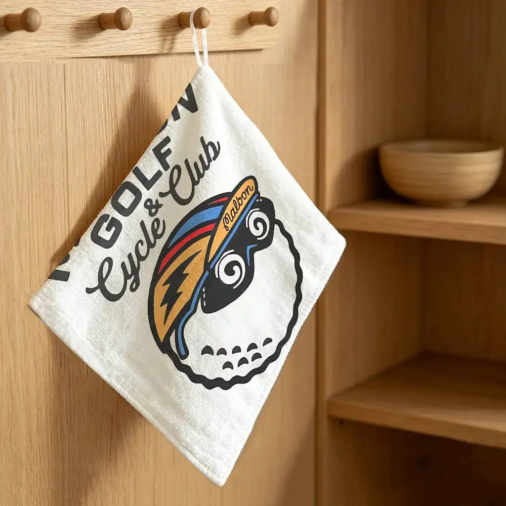 serviette main suspendue polyester coton dessin animé crochets cuisine salon