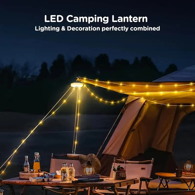 guirlande lumineuse extérieure imperméable 10m 5m rgb rechargeable noel camping