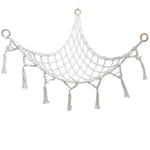 filet tressé boho blanc suspendu angle grande capacité opacité artisanal anneau métallique réutilisable chambre