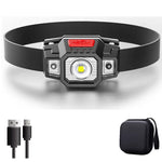 lampe frontale led rechargeable usb modes éclairage camping pêche nuit escalade chasse couleur noir