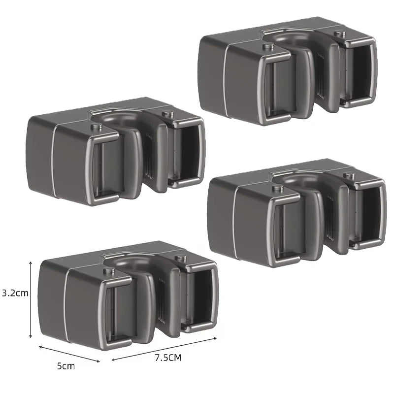 supports mural adhésifs balai pelle noir gris modernes respectueux environnement multiple outils nettoyage cuisine