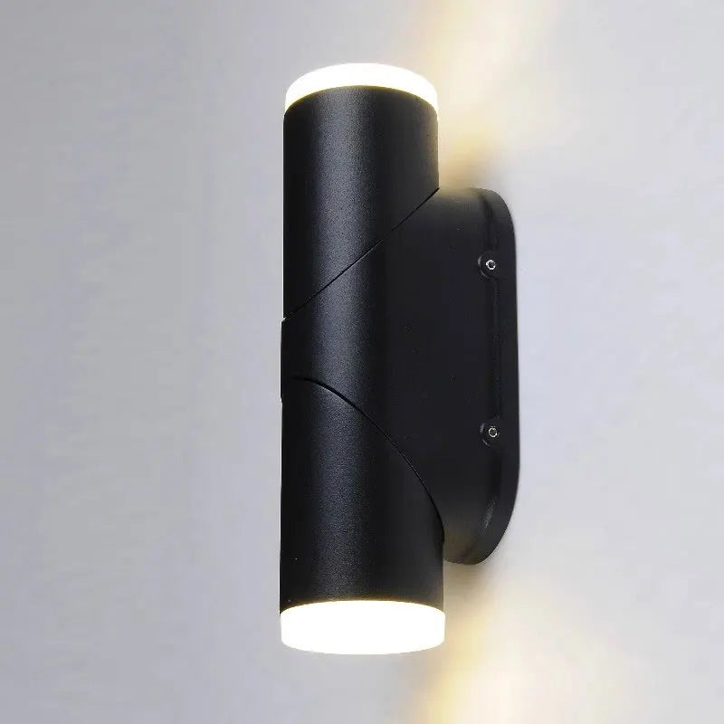 projecteurs led doubles têtes muriers étanches contemporains noirs mat ip65 hydrofuge