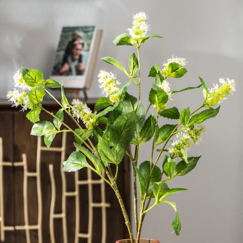 décoration intérieure moderne plante artificielle soie lavande fleurs vertes violette roses 75cm