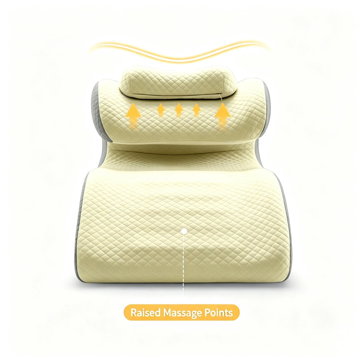 coussin support cervical ergonomique mousse mémoire forme coton carreaux beige gris confort lit