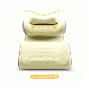 coussin support cervical ergonomique mousse mémoire forme coton carreaux beige gris confort lit
