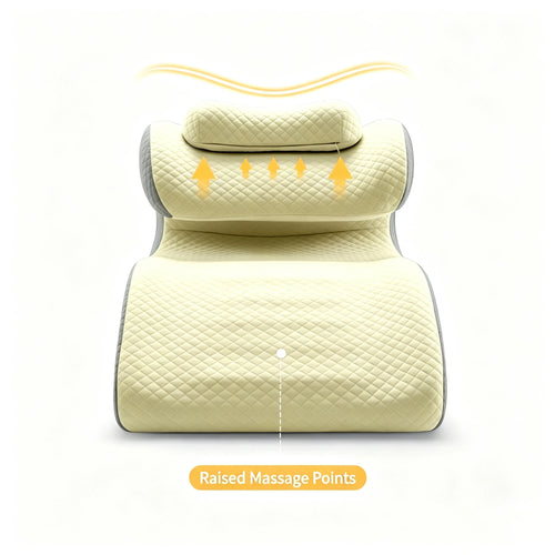 coussin support cervical ergonomique mousse mémoire forme coton carreaux beige gris confort lit