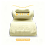 coussin support cervical ergonomique mousse mémoire forme coton carreaux beige gris confort lit