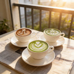 tasses blancs motifs latte art cœur feuille moderne soucoupe anniversaireDecoration deco patisserie