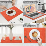 tapis table silicone antidérapant polyestère respectueux environnement moderne minimaliste rouge gris beige bleu marine