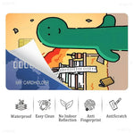 protection carte bancaire autocollant dessin animé crocodile motifs abstraits waterprooche réutilisable