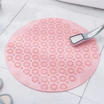 tapis bain antidérapant rond rose bleu clair beige gris embouts ventouses moderne minimaliste