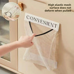 sacs rangement mesh réutilisables velcro blanc noir convenients semi transparents minimaliste