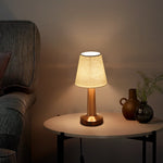lampe table moderne or abat jour tissu rechargeable tactile chambre coucher led beigeclair