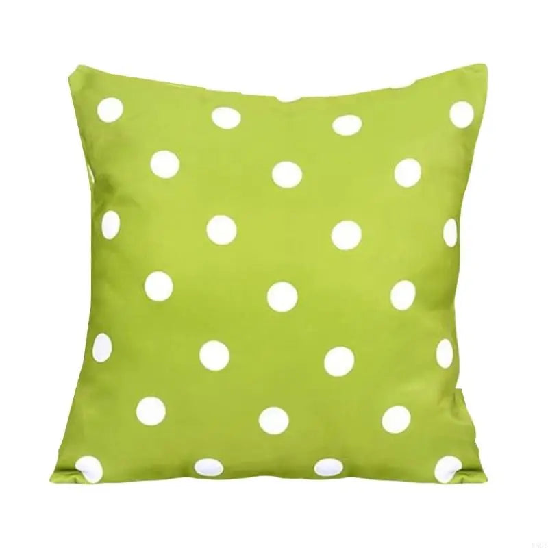 coussins décoratifs vert clair noir points blancs moderne 45cm 45cm polyester coton