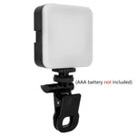 lampe led selfie noir blanche clip réglable modernes maquillage tiktok direct videoconférence