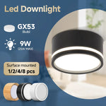 Downlight led moderne noir blanc surface flux lumineux 249 2000 vissant aluminium