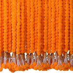 guirlande fleurs artificielles marigold d'Inde orange jaune rouge festives décoration pompons clochettes festive indienne