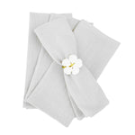 serviettes table 100% coton vert foncé bleu clair vert pastel blanc texture lin classique