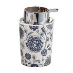 distributeur savon liquide mousse floral vintage blanc rouge vert or