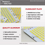 plaque led moderne 10w 20w 30w 50w 100w 150w smd5054 pcb alu chroméextérieur blanc