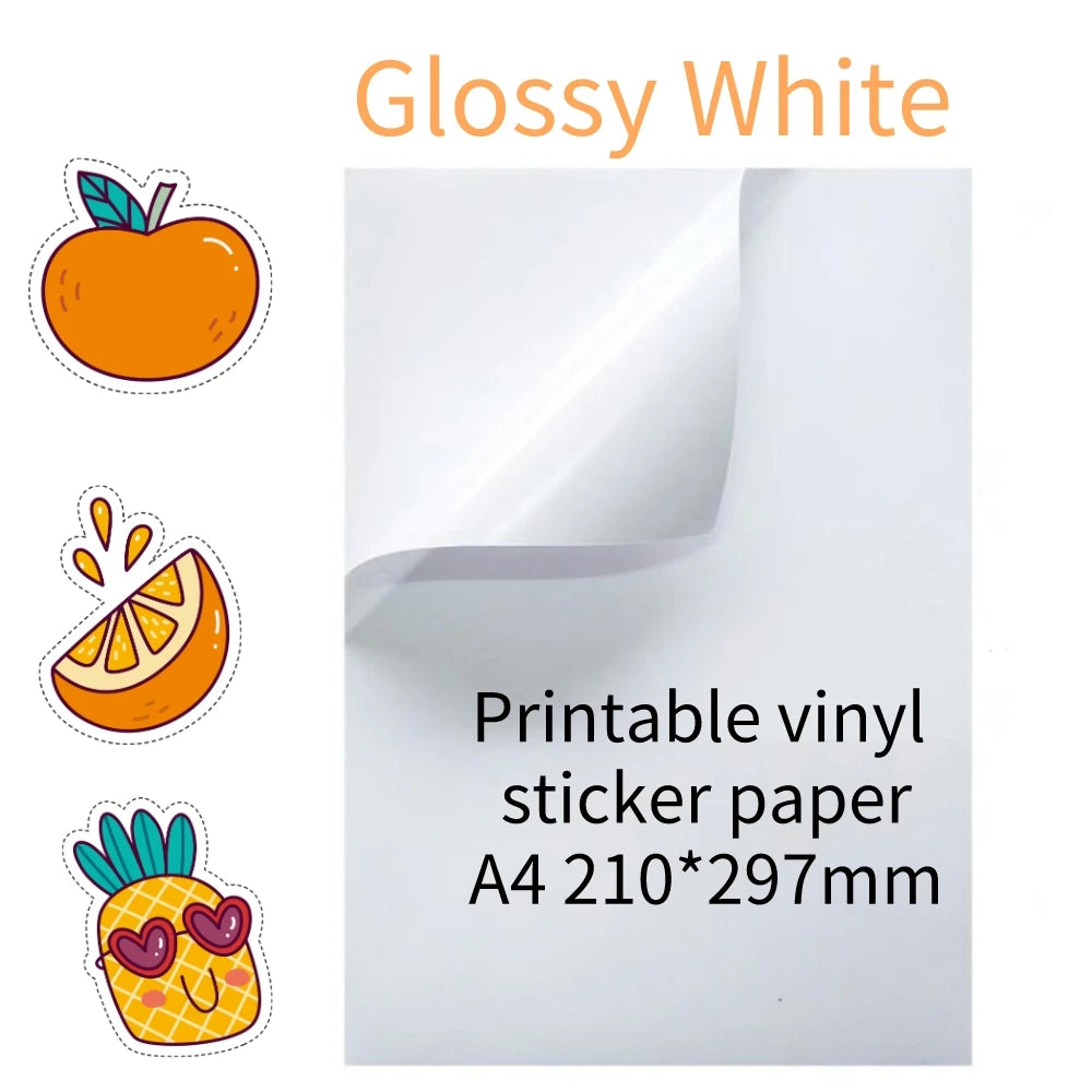papier autocollant imprimable a4 blanc moderne 10 feuilles étanche imprimante jet d'encre bricolage artisanat