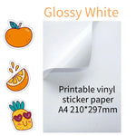 papier autocollant imprimable a4 blanc moderne 10 feuilles étanche imprimante jet d'encre bricolage artisanat