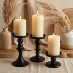 bougeoir fer noir mat classique décoration romantique mariage cadeau couple valentin