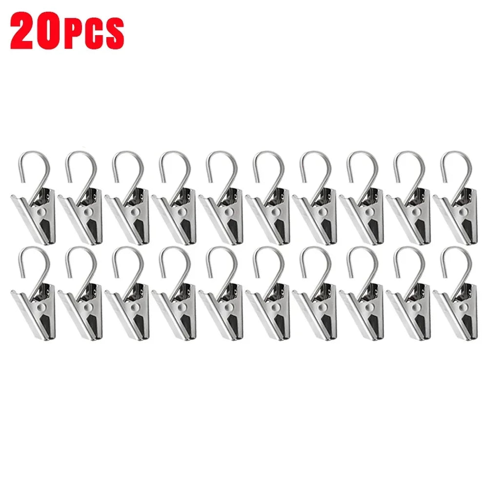 pinces tissu argentées clips rideau robustes décoration moderne 10pcs 20pcs 30pcs 50pcs 60pcs
