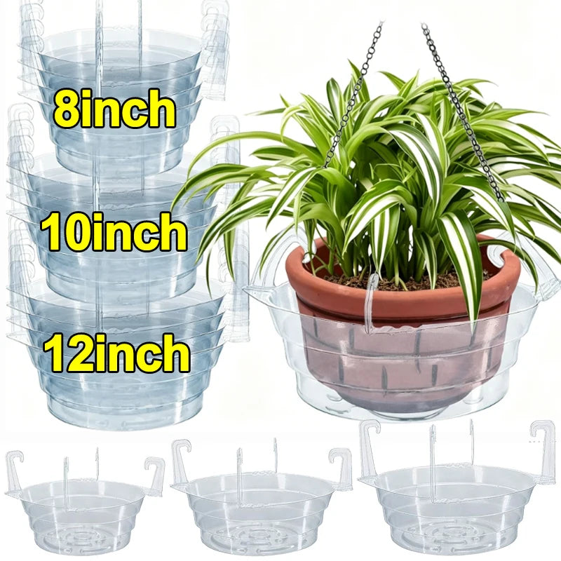 support plante suspendue transparent moderne rainuré chaîne métallique jardin décoration fleur
