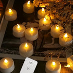 bougies led sans flamme effet vacillation éclairage moderne télécommande blanc opacité on off